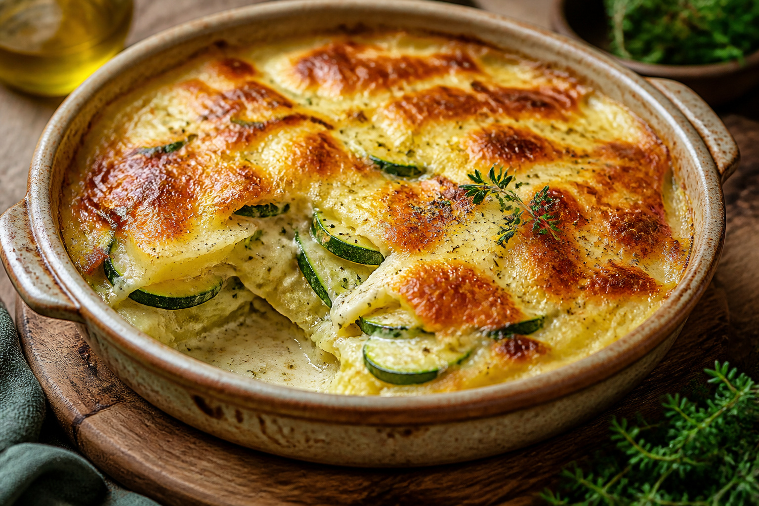 Courgette gratin dauphinois : recette facile et fondante