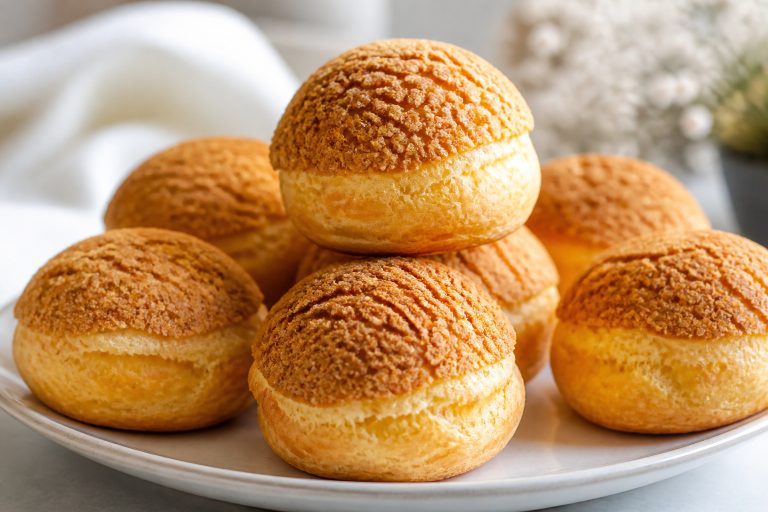 Choux craquelin dores et croustillants