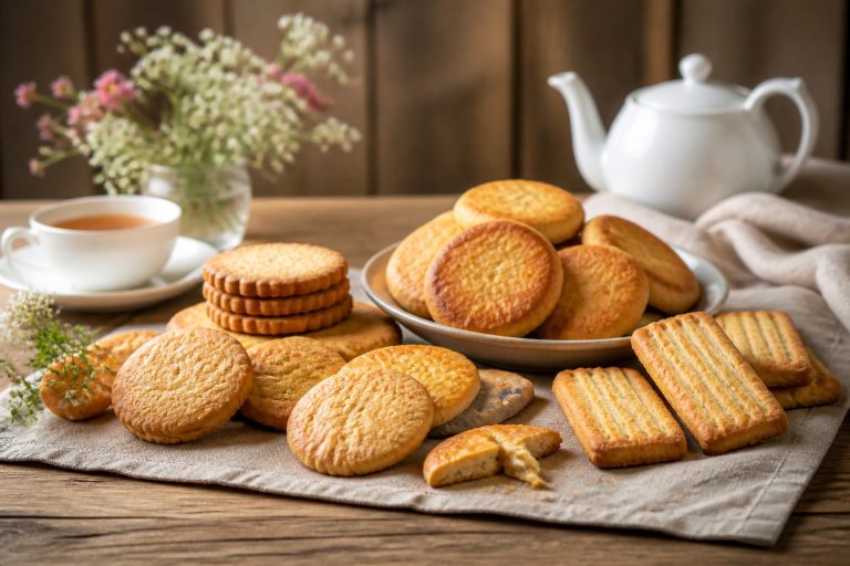 Biscuits bretons traditionnels et the