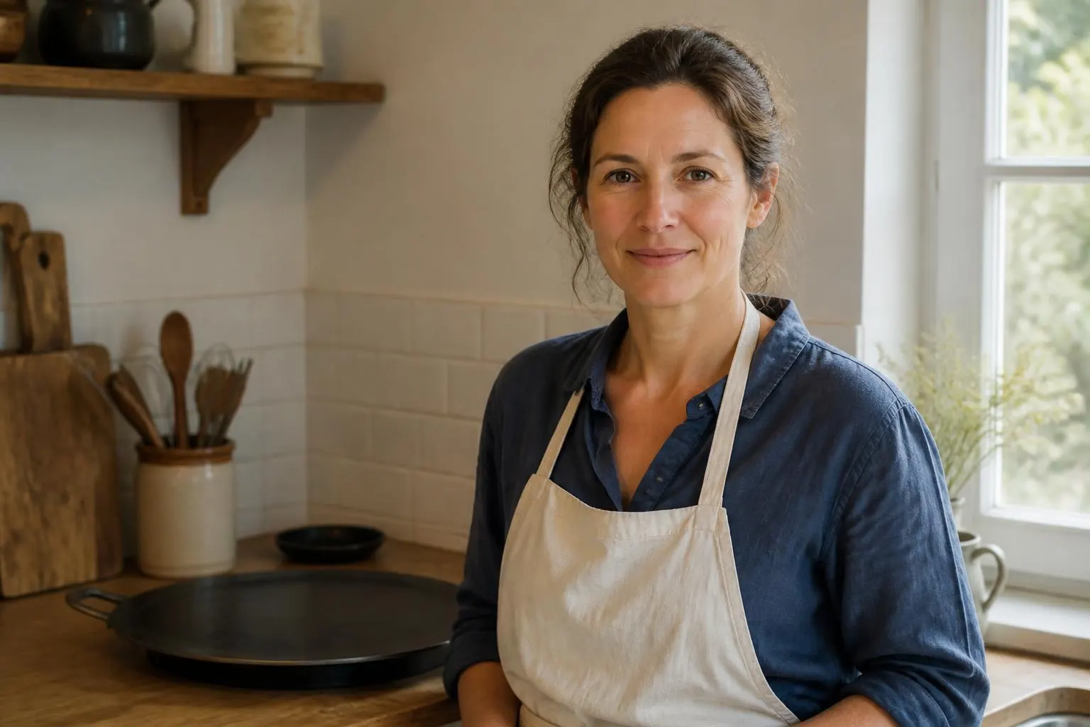 Soizic Tanguy dans sa cuisine