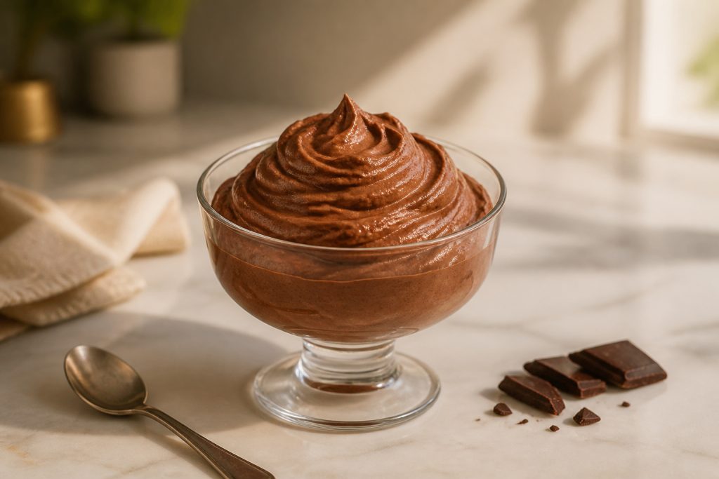 Mousse au chocolat aerienne et gourmande