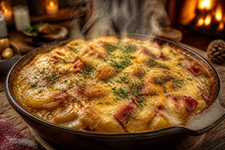 Tartiflette reconfortante et fumante