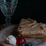 Crêpes de froment pliées en quatre